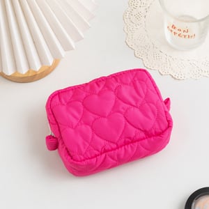 1 Piece Simple Series Sweet Heart Polyester Women's Makeup Bags h5 